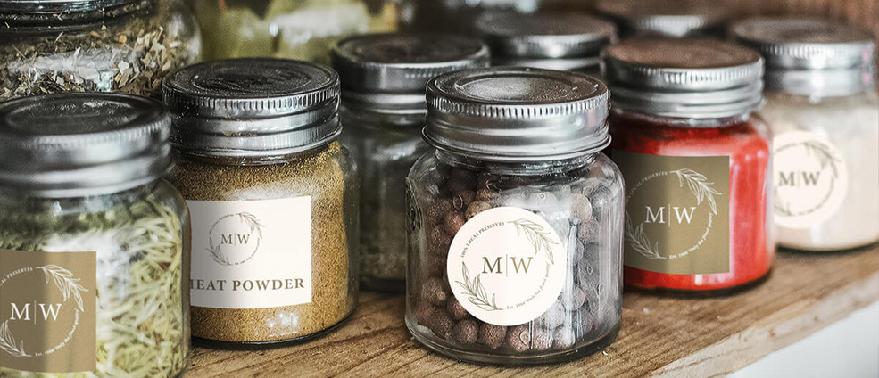 a kitchen organized and styled with labels at home